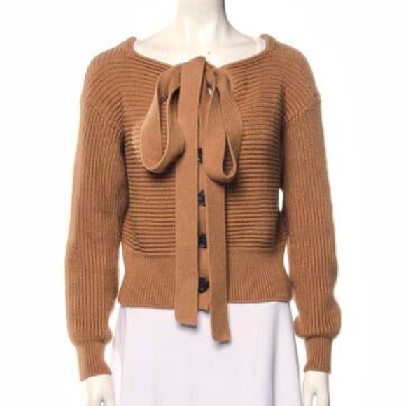 Adeam Halter Knit Sweater Cardigan size XS Brown - Picture 3 of 14